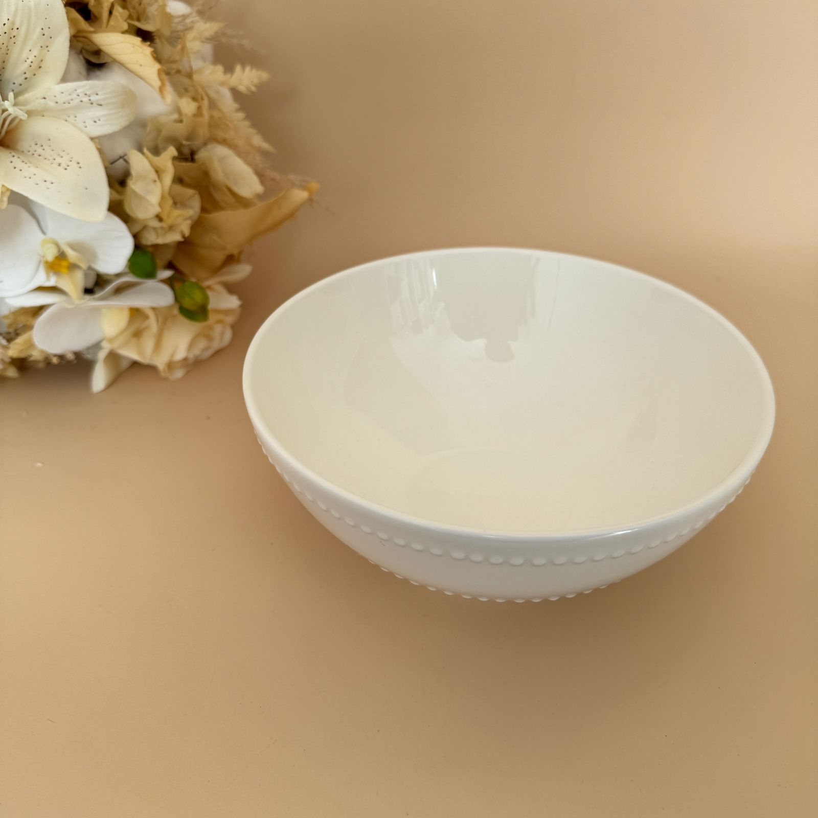 Bowl de Porcelana New Bone Pearl Branco Farm House - Image 3