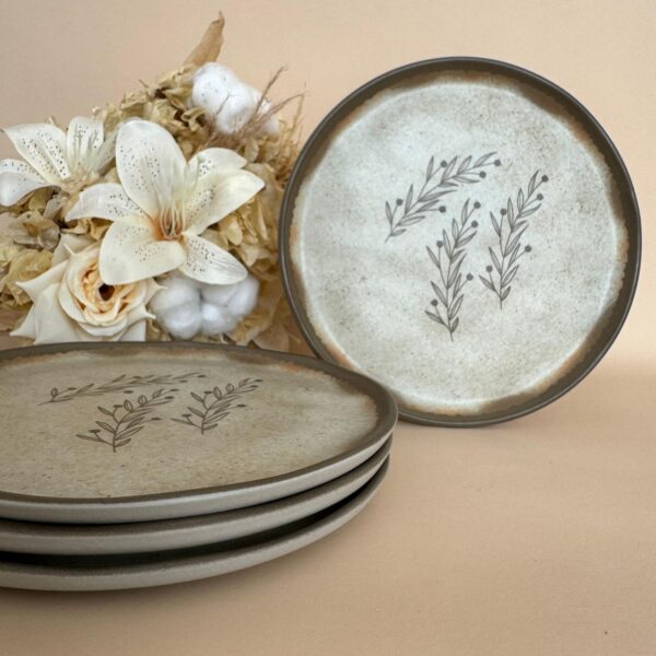 Prato sobremesa Bio Stoneware Nativa Boho Chic - Image 3