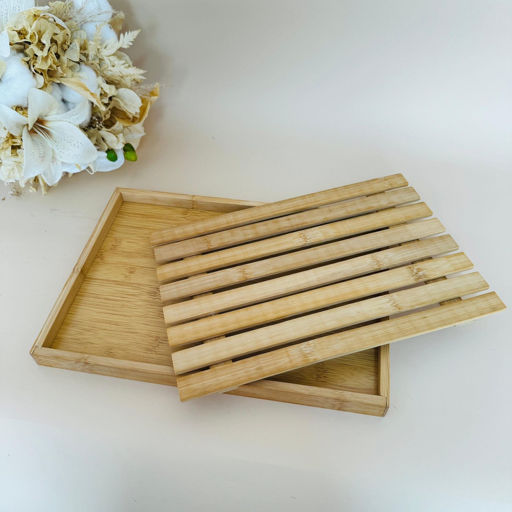 Tabua Pães em Bambu Suporte Papa Migalhas grade removível - Image 2