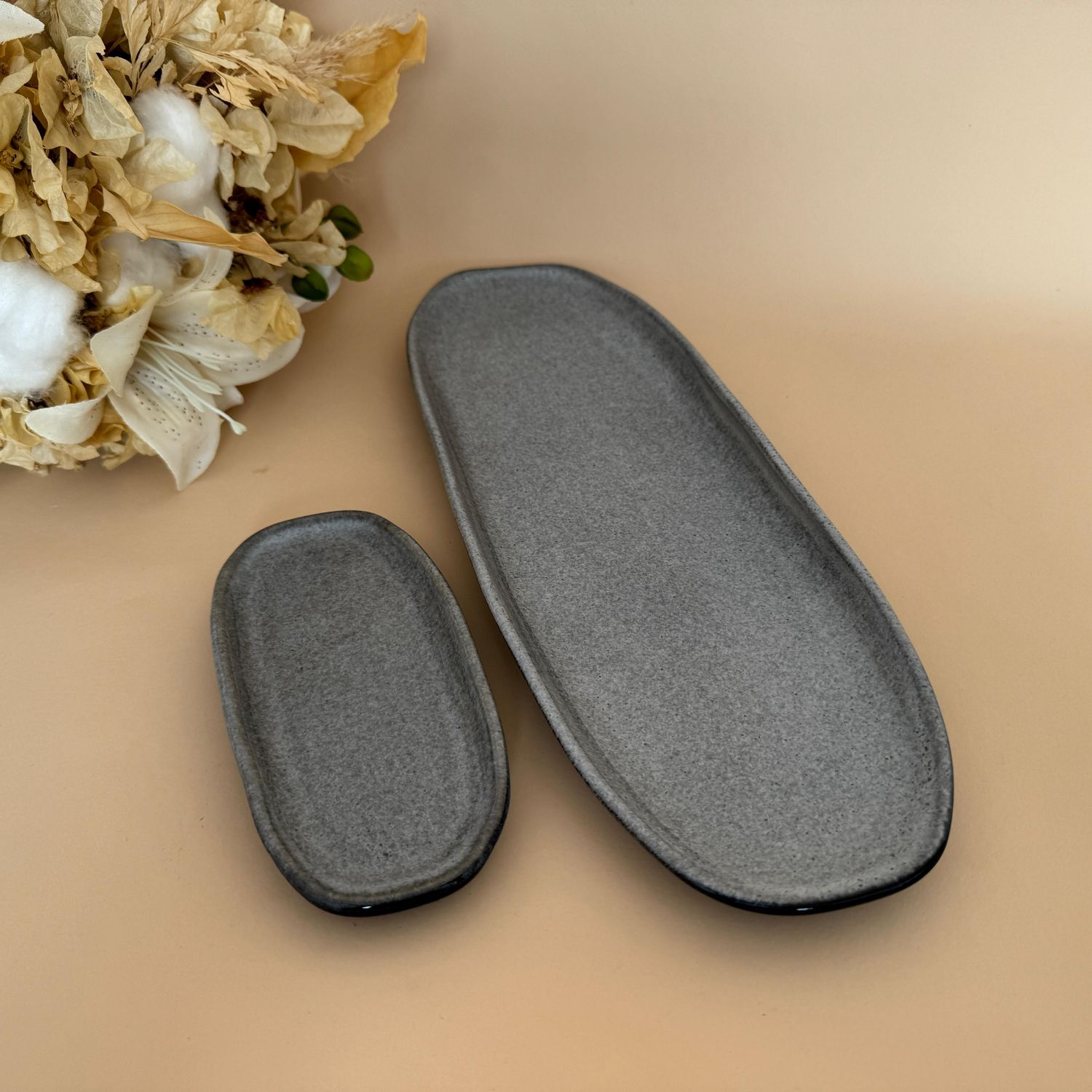 Travessa oval rasa mini Orgânico Stoneware Dust -  Urbana - Image 2