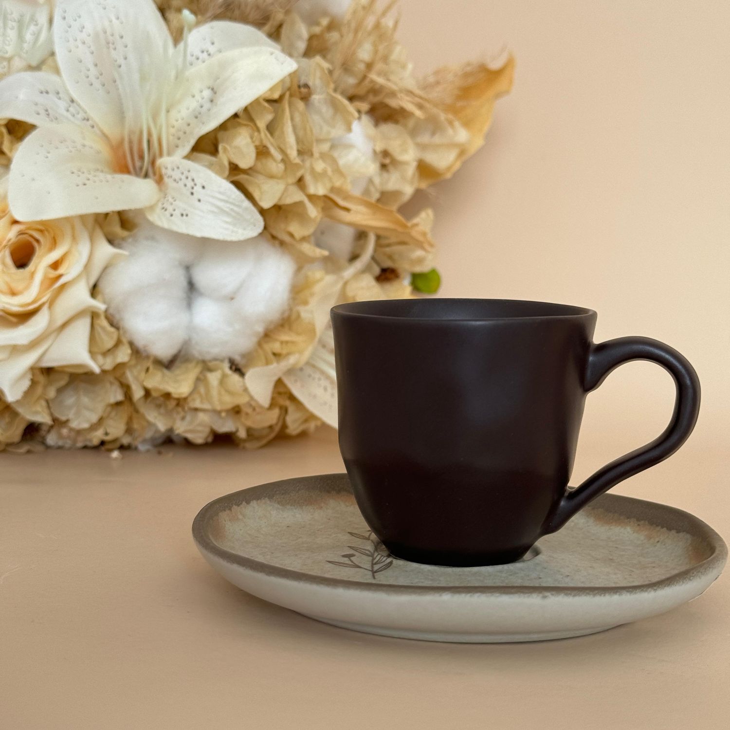 Xícara de café com pires 120ml Nativa Boho Chic - Image 4
